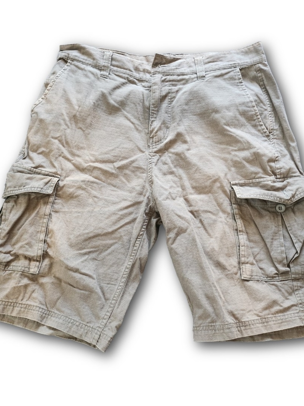 Vintage LRG Khaki Cargo Shorts - Size 34 (Flawed)